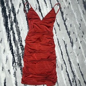 Red bodycon dress